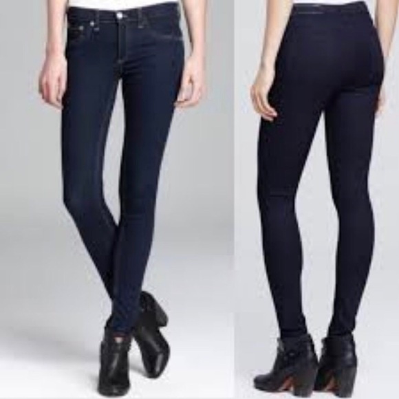 Rag & Bone Jeans The Legging Black Plush Size 30 - Picture 4 of 15